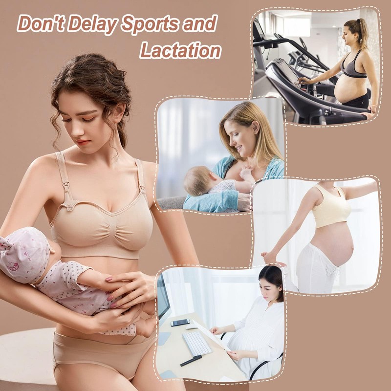Jasinber Paquete de 5 Brasier de Lactancia para Mujer -