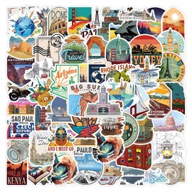 Bric Dodo Pack of 100 Outdoor Travel Stickers Car Laptop Phone Guitar Skateboard Motorcycle Bicycle Travel Stickers Set Vinyl Waterproof Aesthetic Stickers for Teenagers Children Adults