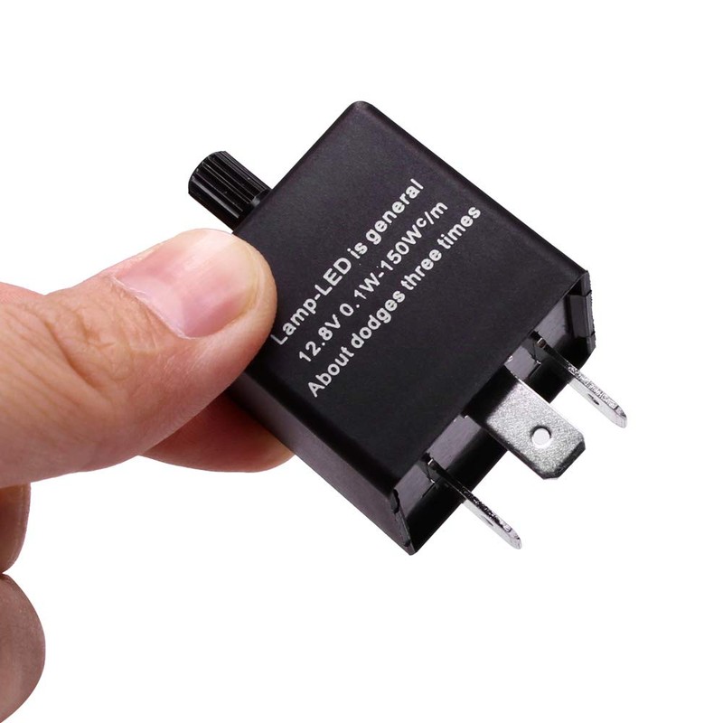 HUIQIAODS 12 V Flasher Relay 3 Pin Adjustable Indicator Relay