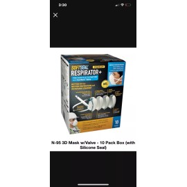 Soft seal N95 Mask, respirator with Valve 10pack size large