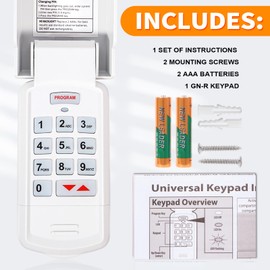 Garage Door Opener Wireless Keyless Keypad Compatible with All Genie Intellicode and Overhead Door Garage Door Openers, Replace GK-R 37332R OKP-BX GK-BX GWKP q(Garage Door Opener Keypad)