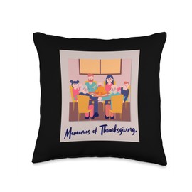 Family Matching Thanksgiving Day Recipes of Love Group Throw Pillow