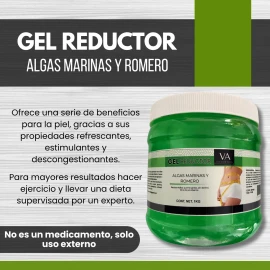Gel Reductor Y Tonificante Algas Marinas Y Romero Spa.1 Kilo Menta Romero M