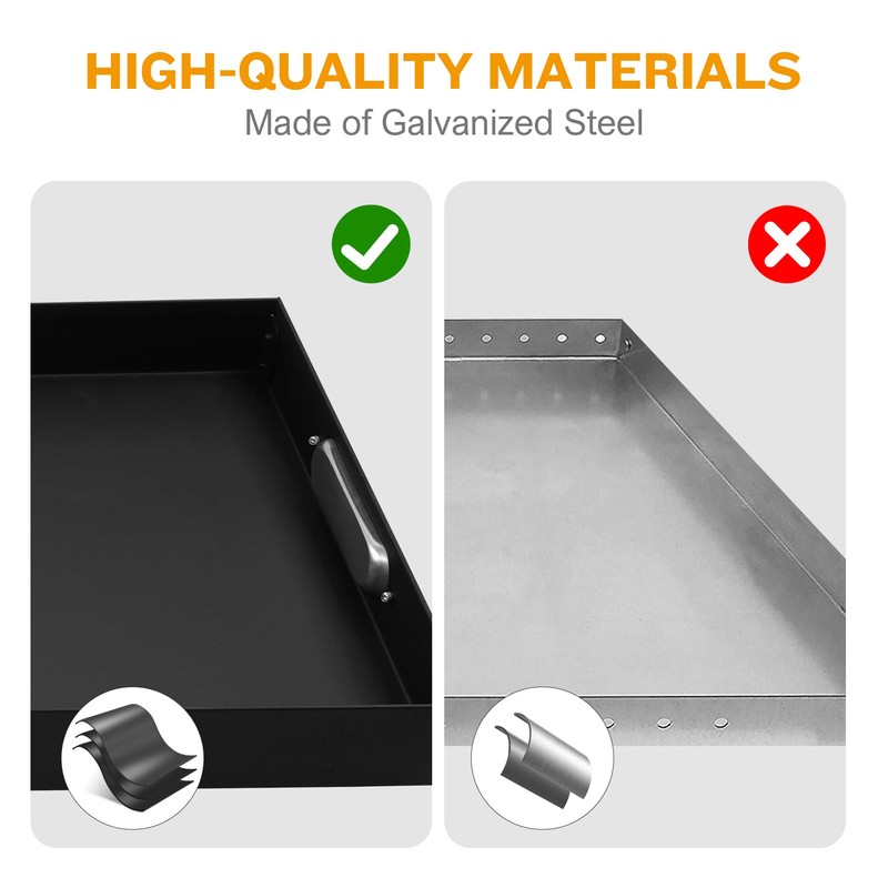 MYFIREPLACEDIRECT 2 Piece Adjustable Fireplace Ash Tray Pan | Expandable