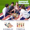 Poedist Extra Large Patriotic Picnic Blanket Waterproof,60"x 80"Foldable Machine Washable