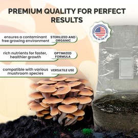 MycoHaus Compost for Mushroom Growing | Sterilized Substrate for Mushrooms | Mushroom Soil Organic | Home Cultivation Supplies | 5 Pound (2 Pack)