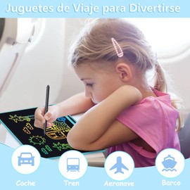 Pizarra Mágica LCD de 16 Pulgadas, Pizarron Magico, Tablero Electrónico de Dibujo a Color para Niños, Pizarra Electrónica Borrable con Cerradura, para en Casa, Estudio, Oficina, Reutilizable (Azul)