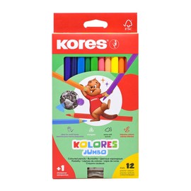 Kores Colores Triangulares Jumbo 5Mm Estuche C/12
