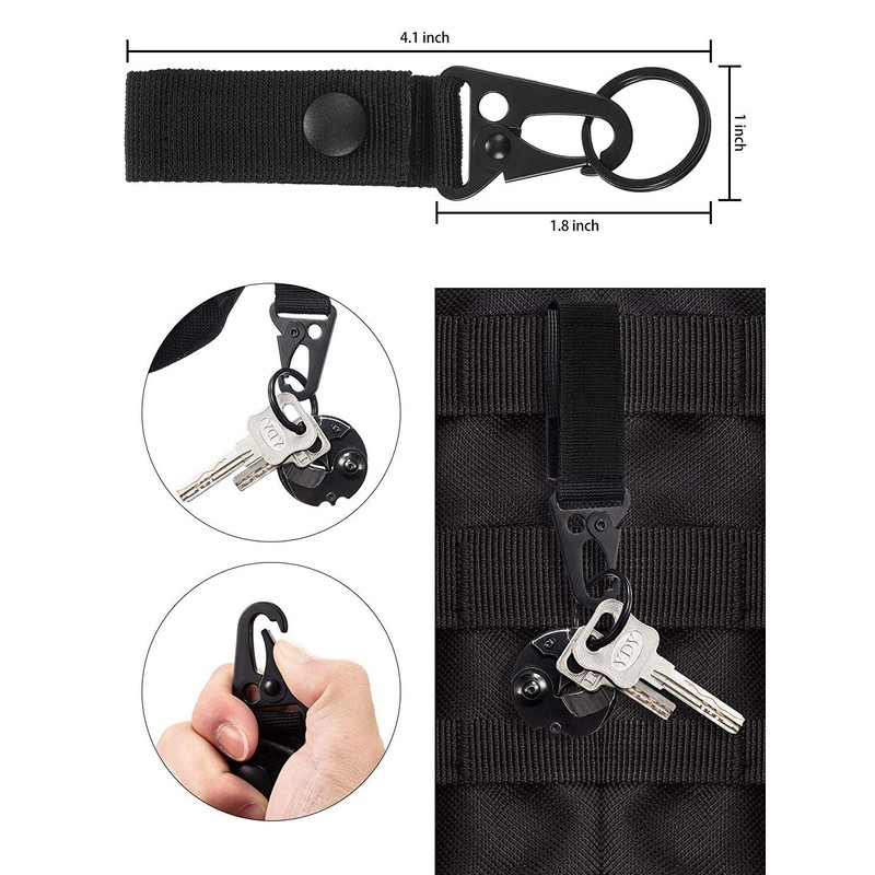 Web Dominator, D-Ring, Molle Compatible, High Strength and Lightweight, Plastic,
