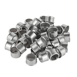 (Pack of 100) EFIELD Pex 1/2" Stainless Steel Press Sleeve for Brass (ASTM F1807) or Poly PPSU (ASTM F2159) Pex Fittings.,(SLEEVE002)