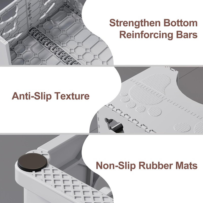 2 Pack Foldable Toilet Poop Stool Adult, Portable Squatting Potty