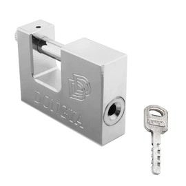 MroMax 1Pc Keyed Alike Padlock, 70mm Wide Iron Padlock with 1 Key for Lockers, Gates and Warehouses