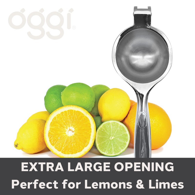 OGGI Citrus Press- Zinc Alloy Manual Citrus Juicer, Ideal Hand