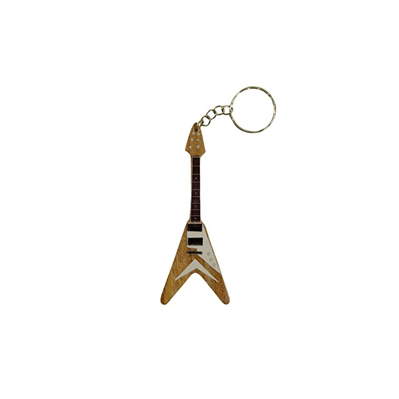 FTWDesign Rock Guitar Keyring, light brown