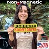 Stickios Student Driver Stickers - Removable Non-Magnetic Vinyl Decal Signs