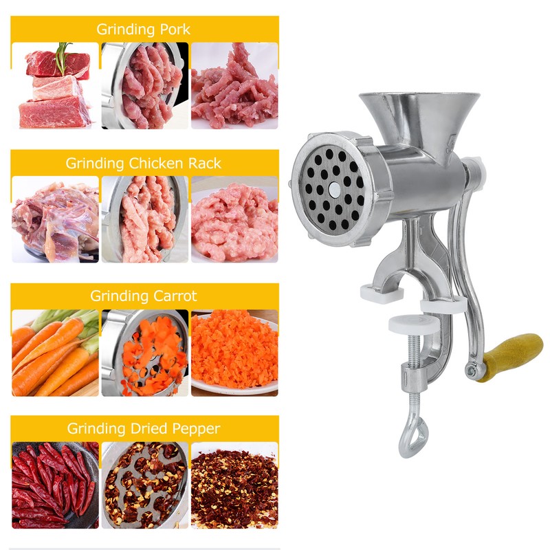 Household Aluminum Alloy Manual Sausage Meat Grinder Pepper Spice Grinding