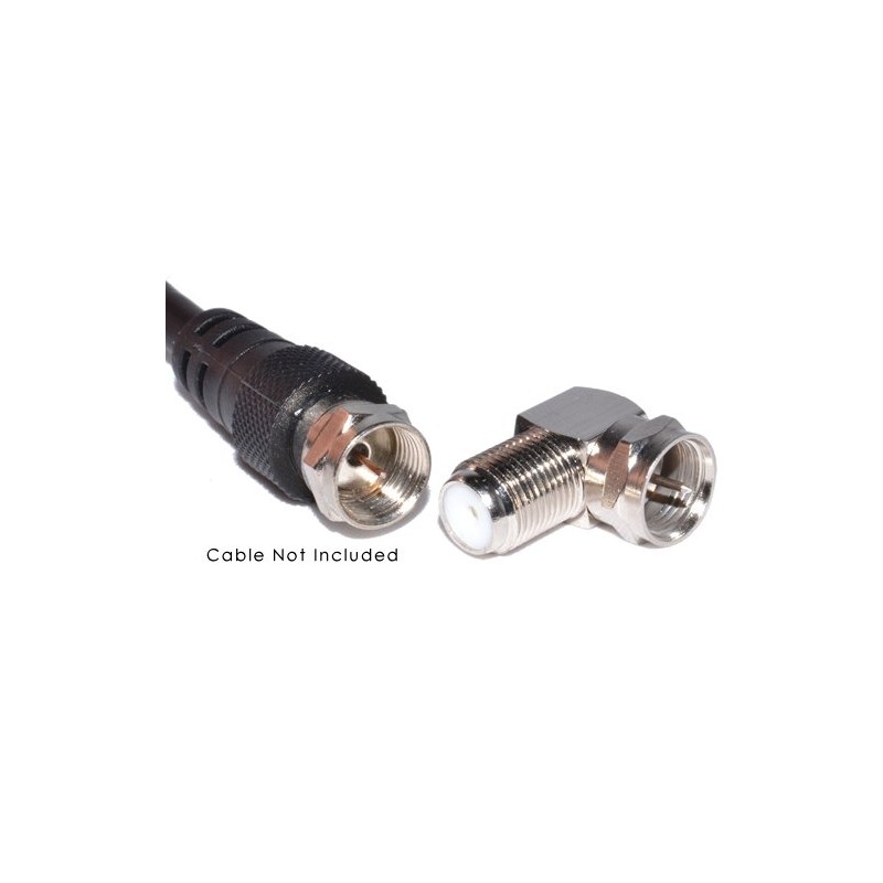 kenable F Type Satellite Socket to Right Angle Male Plug