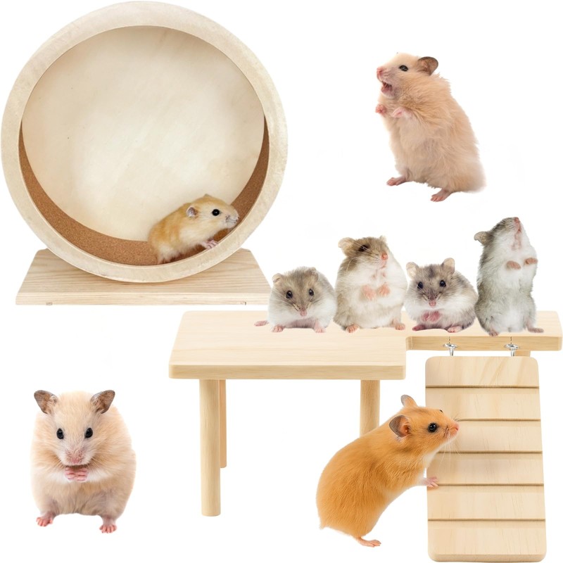 Avidora Hamster Spinning Wheel Silent Wheel Pulley Nail Sharpener Play