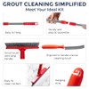 Grout Brush with Long Handle & Hard Bristle Crevice Cleaning