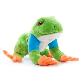 The Petting Zoo Red-Eyed Tree Frog Stuffed Animal Plushie, Gifts for Kids, Wild Onez Zoo Animals, Zoologee Tree Frog Plush Toy 12 inches