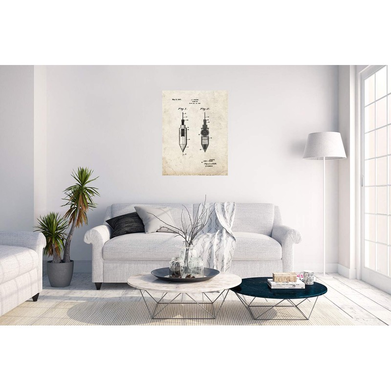 Plumb Bob Patent Print Old Look (5" x 7") M15101