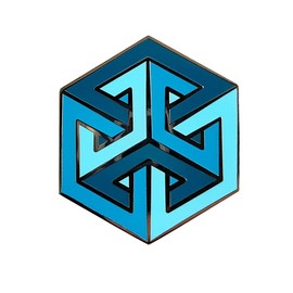 Pinsanity Impossible - Pin de solapa con forma de cubo geométrico