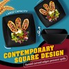 Teivio 24-piece Plastic Wheat Straw Square Dinnerware Set for 6,