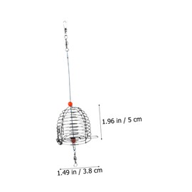 BESPORTBLE 4pcs Stainless Steel Fishing Bait Cage Durable Fish Trap for Eels Crab Lobster Minnows Shrimp Crawfish Rugged Mesh Design with Spring Lid for Easy Bait Release