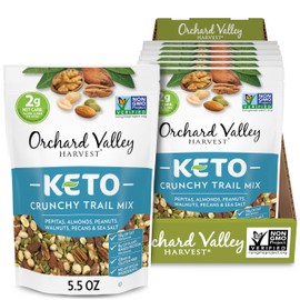 Orchard Valley Harvest Keto Crunchy Trail Mix, 5.5 Ounces (Pack of 6), Pepitas, Almonds, Peanuts, Walnuts, and Pecans, Low Carbs, Non-GMO, No Artificial Ingredients, Healthy Snacks for Adults