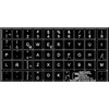 Spanish Latin American Decals for Keyboard Matte Black Background (14x14)