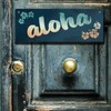 Metal Sign L 10.5 x 28 cm with Hawaii Design