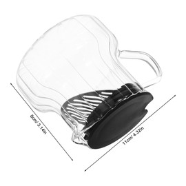 ULTECHNOVO Glass Coffee Pot with Vertical Stripe Pattern Espresso Server for Tea Coffee Elegant Water Jug with Lid Handle for Home Gatherings Daily Use