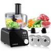 COOKLEE Food Processor, 600 Watts, 6 Functions Electric Vegetable Chopper