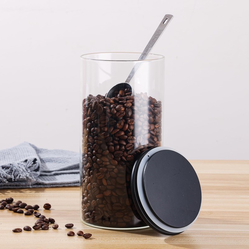ZOMUIA Glass Coffee Containers Airtight Coffee Bean Storage Jars with