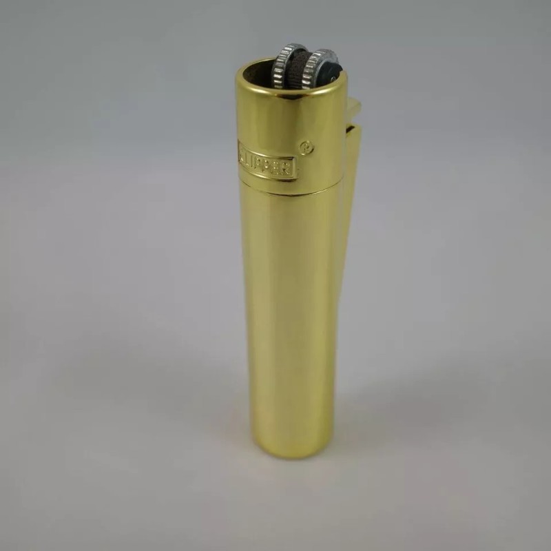 Clipper NEW CLIPPER Metal Lighter Shiny Gold finish - Gift