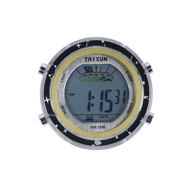 Sarini Waterproof Motorcycle Clock with Dial Stick-on Digital Handlebar Clock
