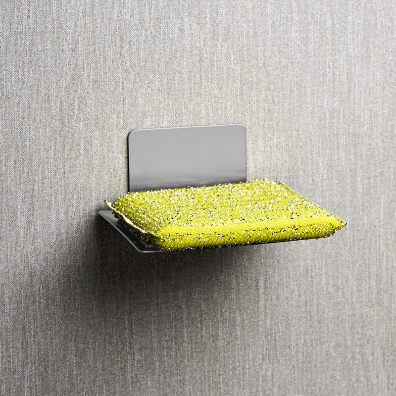 Soap Dish for Shower Wall, Stainless Steel Adhesive Soap Holder
