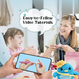 Crochet Kit for Beginners, Sea Lion Crochet Kit, Crochet Starter Kit with Step by Step Video Tutorials, Birthday, Holiday Gift for Kids and Adults