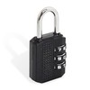 Black EM Combination Padlock (Small 2502) Dial Lock Security 2ea