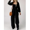 Happy Sailed Jumpsuits for Women Dressy Fall Square Neck Long