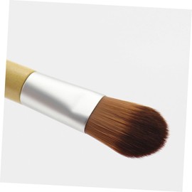 Vaguelly 2pcs Mini Foundation Brush Short Wooden Handle Soft Nylon Fiber Makeup Applicator for Coverage for Travel and Everyday Use