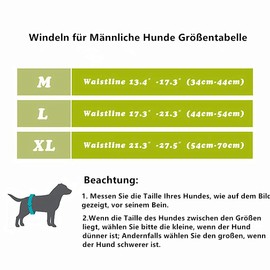 Amaliy Washable Dog Nappies for Male Dogs (Pack of 3), Reusable Dog Nappies (XL (Waist : 55-70 cm)