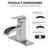 Sanliv Bathroom Faucet Brushed Nickel, Waterfall Bathroom Faucet, One-Handle Single