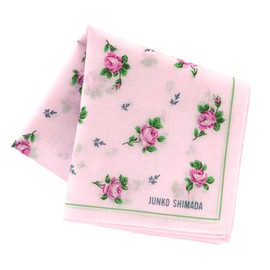 Blooming 000190-0016-01 Junko Shimada Handkerchief, Rose (Pink), Women's, Handkerchief, Approx. 19.7 inches (50 cm), Pink