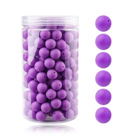 LINIFOLL 105pcs 12mm Round Silicone Beads for Jewelry Making, Home Decoration, DIY Crafts