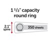 Office Depot® 3-Ring Durable View Binder, 1-1/2" Round Rings, 49%