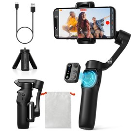 hohem iSteady X3 SE Gimbal Stabilizer for iPhone, Phone Stabilizer with Detachable Remote Control, Portable Foldable 3-Axis Phone Gimbal for Android & iPhone 16 15 Pro Max, Ideal for Travel Vlogging