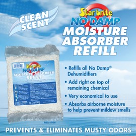 STAR BRITE No Damp Moisture Absorber & Dehumidifier - Simple, Portable, Humidity Control for Boats, RVs, Seasonal Homes & More - Prevent Musty Odor & Moisture Damage