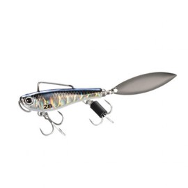Shimano AR-C XO-228R Exsense Salvage Blade Lure, 1.0 oz (28 g), Kyourin Bora, 014 Sea Bass, Rivers, Surf, Banks, Saltwater, Metal Vibe 2.0 inches (51 mm)