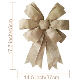 Large Fall Bow Wreath Thanksgiving Decor Buffalo Bows for Indoor Outdoor Orange Wreath Holiday Fall Decorations and All Kinds of Holiday Backdrops Decorations (2, Red)